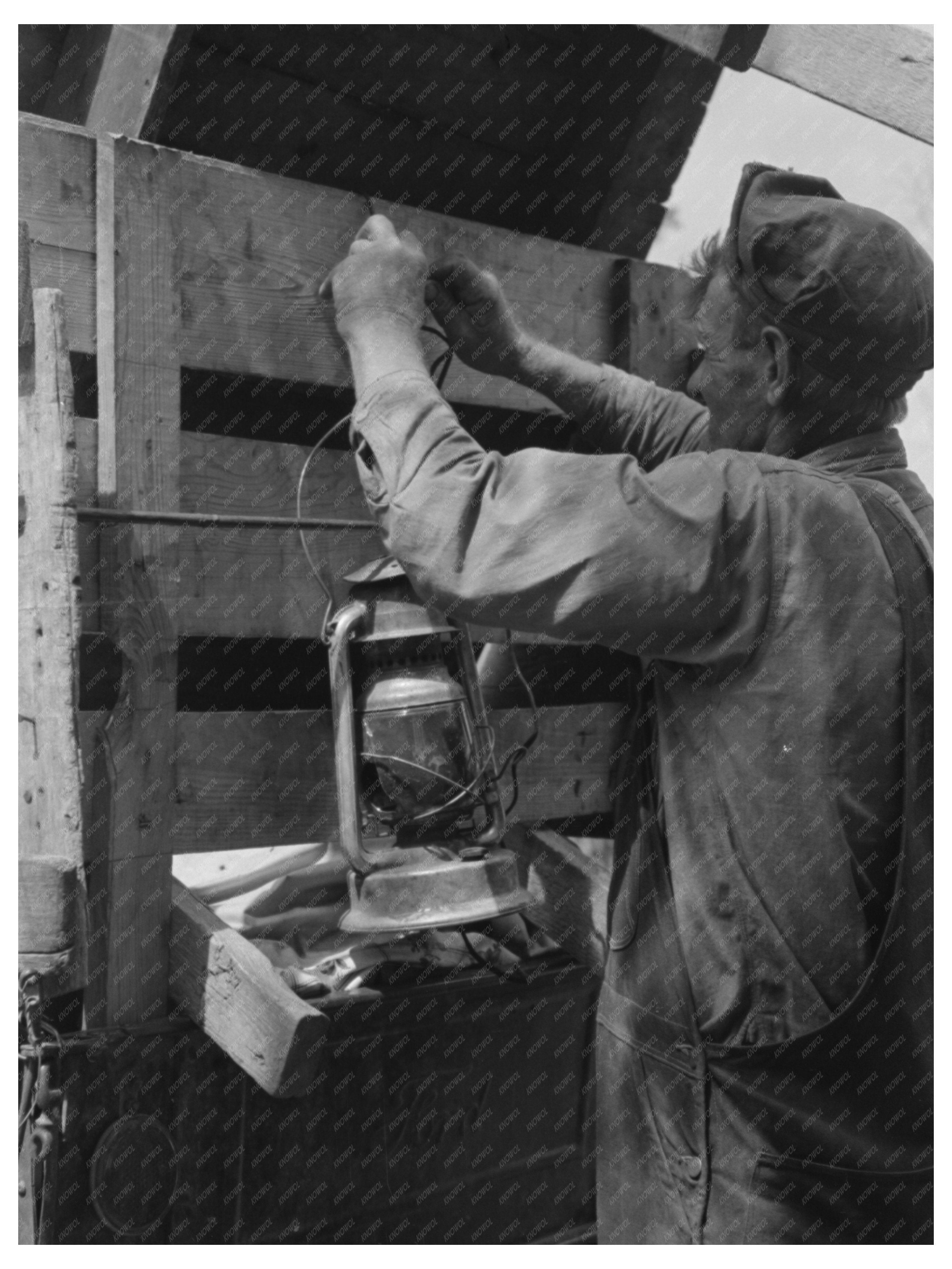 Muskogee Oklahoma Lantern Truck July 1939 Vintage Photo