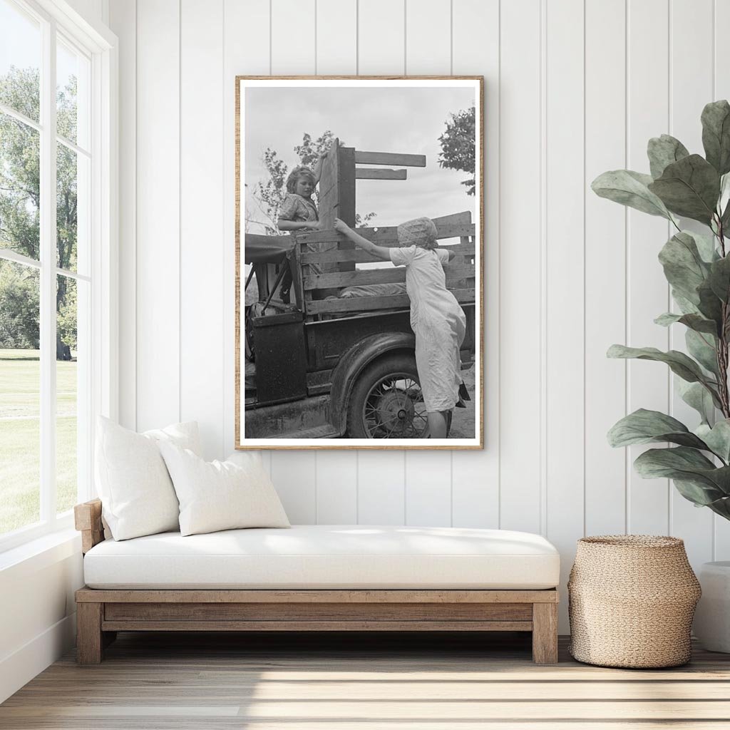 Elmer Thomas Family Loading Truck in Muskogee 1939