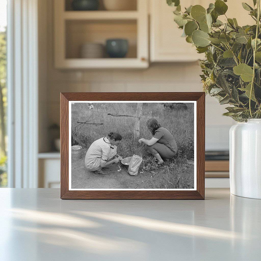 Women Peeling Potatoes Henrietta Oklahoma 1939