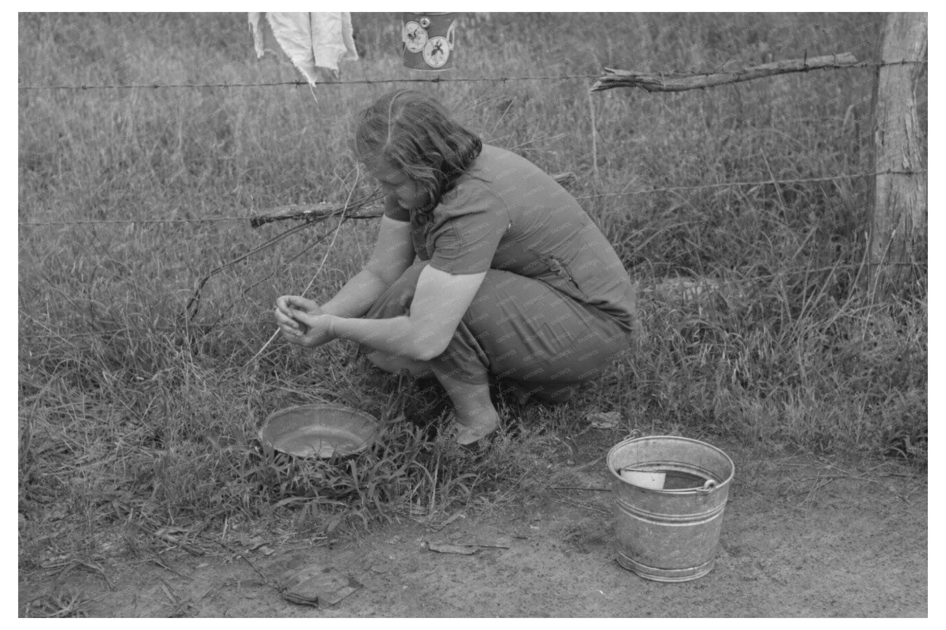 Migrant Women Peeling Potatoes Henrietta Oklahoma 1939