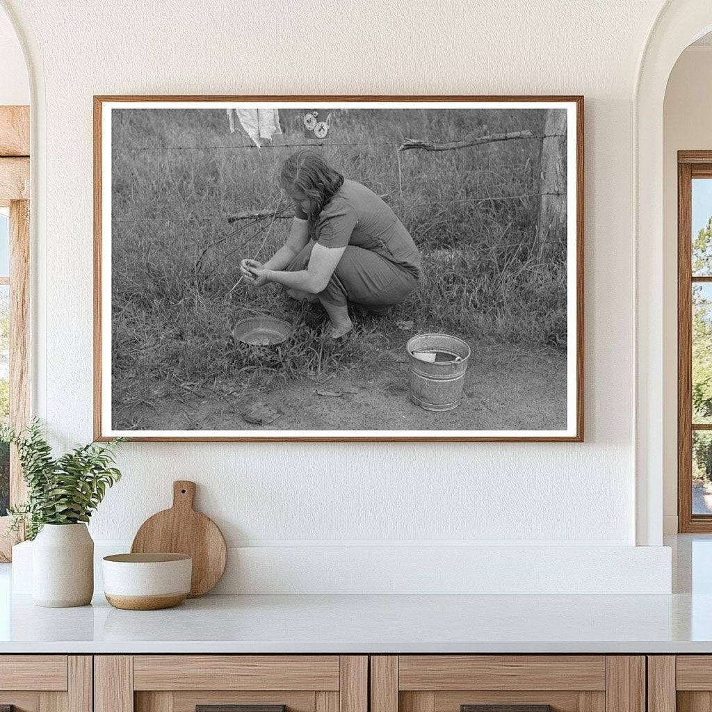 Migrant Women Peeling Potatoes Henrietta Oklahoma 1939