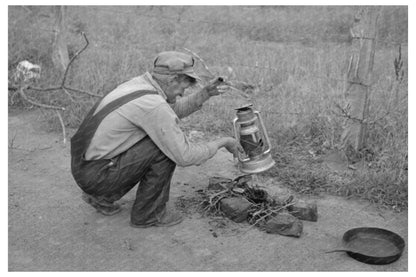 Migrant Family Campfire Henrietta Oklahoma 1939