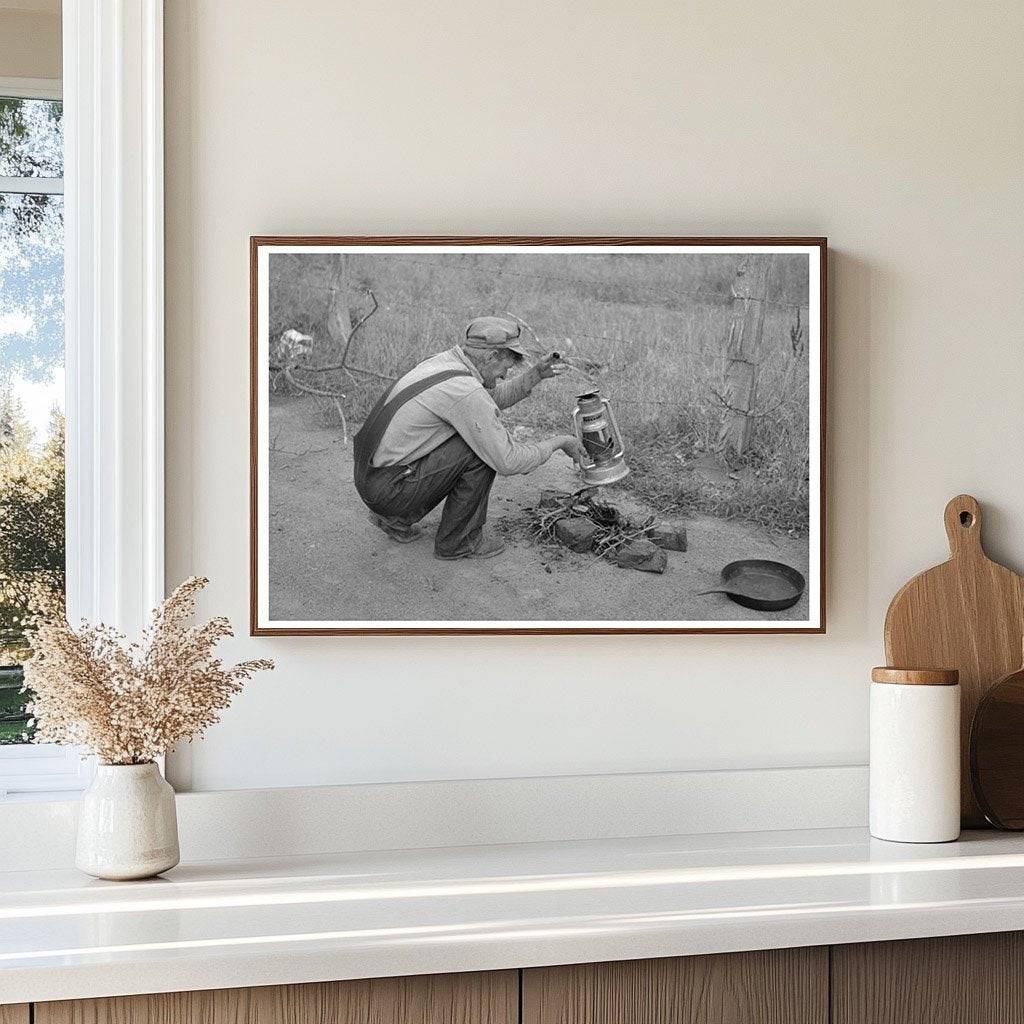 Migrant Family Campfire Henrietta Oklahoma 1939