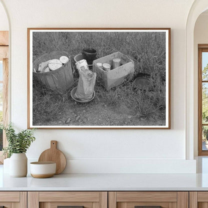 Elmer Thomas Family Cooking by Roadside July 1939