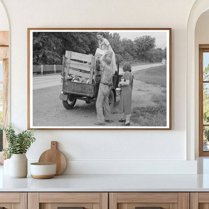 Elmer Thomas Family Unloading Truck Henrietta Oklahoma 1939