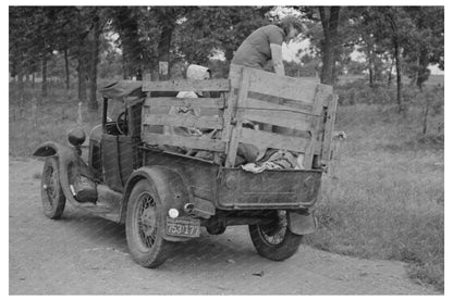 Migrant Exiting Vehicle for Water Henrietta Oklahoma 1939