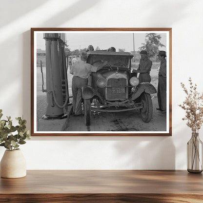 Elmer Thomas Family Refueling in 1939 Oklahoma