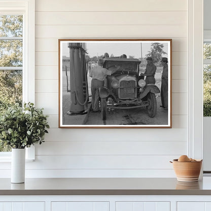 Elmer Thomas Family Refueling in 1939 Oklahoma