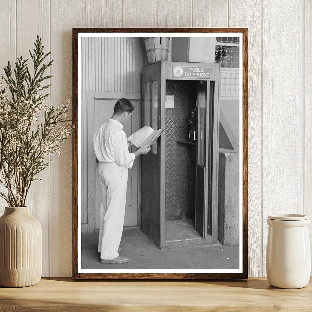 Man at Oklahoma City Streetcar Terminal July 1939