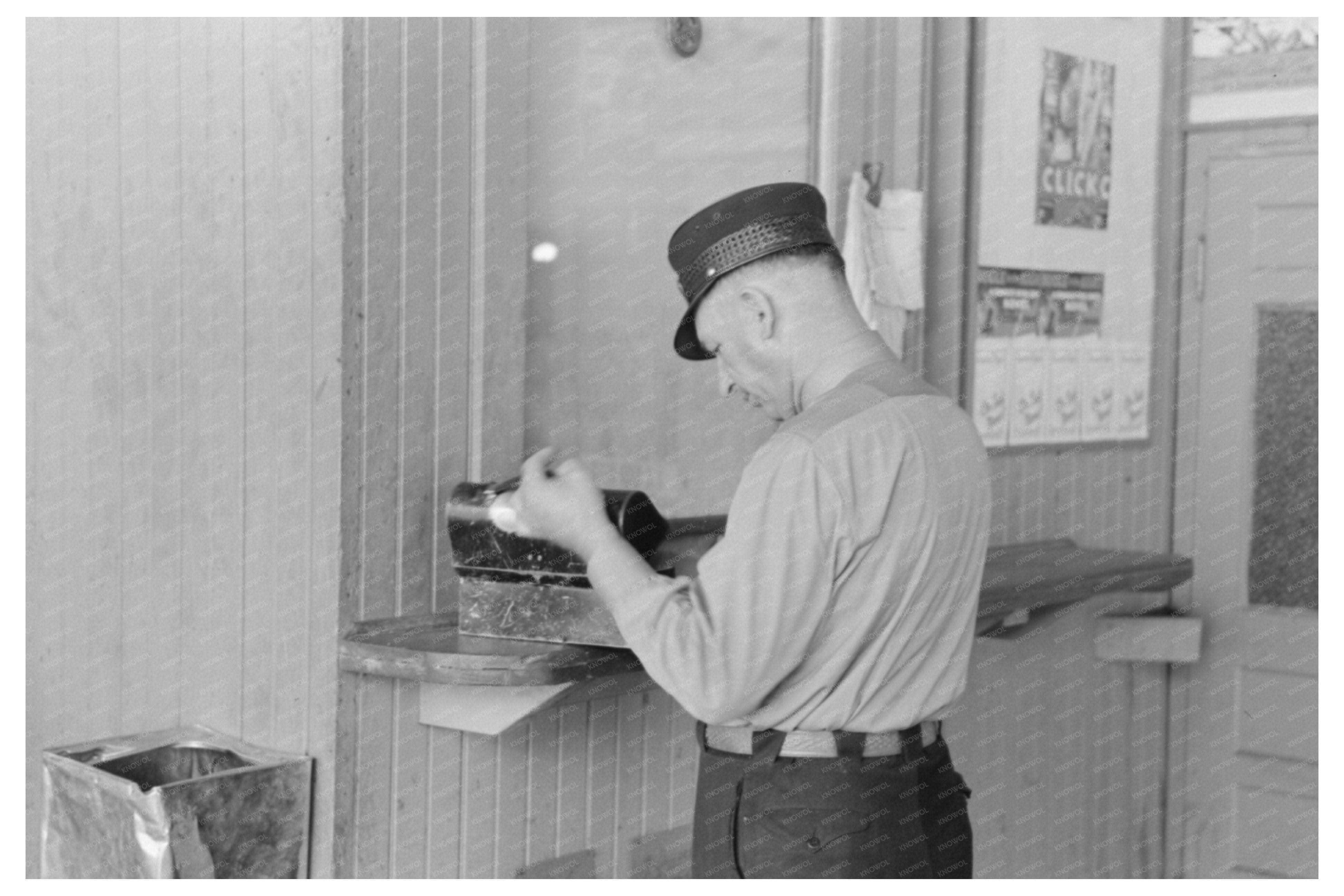 Motorman at Oklahoma City Streetcar Terminal 1939