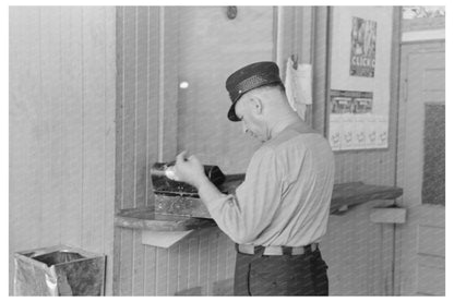 Motorman at Oklahoma City Streetcar Terminal 1939