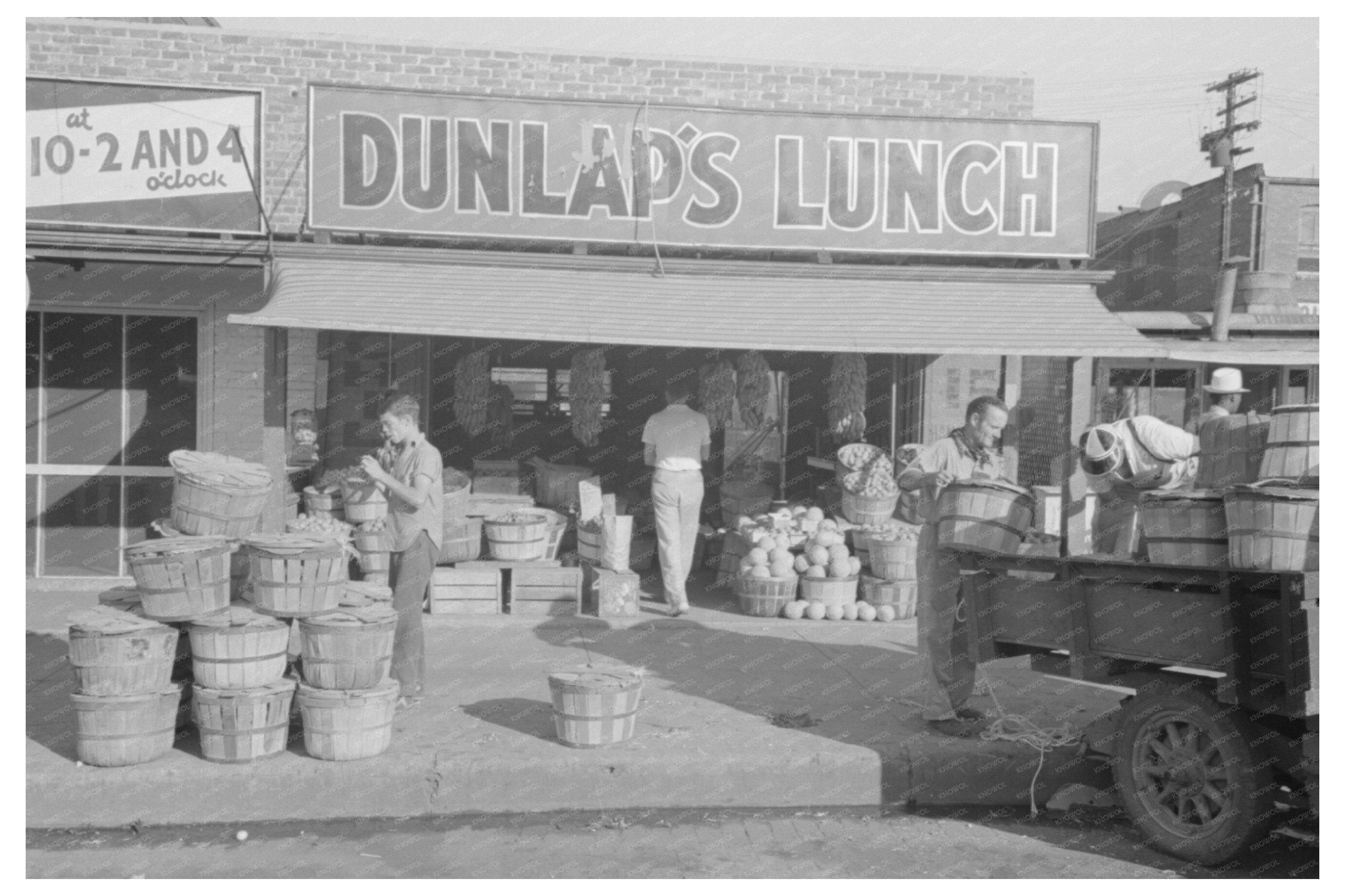 Muskogee Oklahoma Grocery Store Scene July 1939