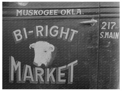 Muskogee Oklahoma Truck Sign July 1939 Vintage Photo