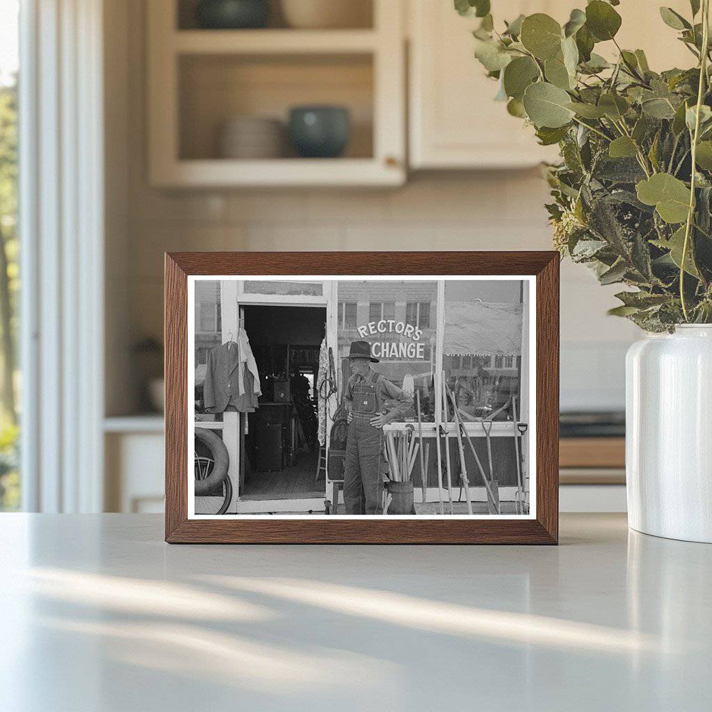 Man in Front of Secondhand Store Muskogee Oklahoma 1939