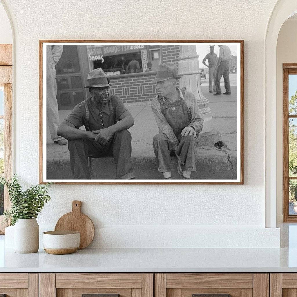 Muskogee Oklahoma Men Curbside July 1939 Vintage Photo