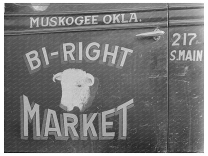 Muskogee Oklahoma Store Window Sign July 1939 Vintage Photo