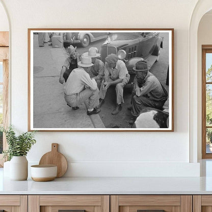 Men Conversing on Street in Muskogee Oklahoma July 1939