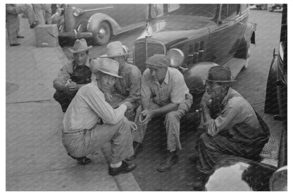 Men Conversing on Streets of Muskogee Oklahoma 1939