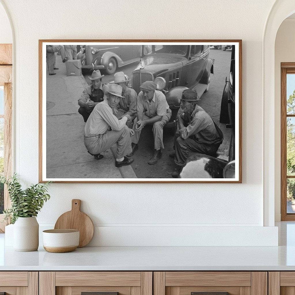 Men Conversing on Streets of Muskogee Oklahoma 1939