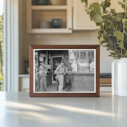 Muskogee Oklahoma men conversing July 1939 vintage photo