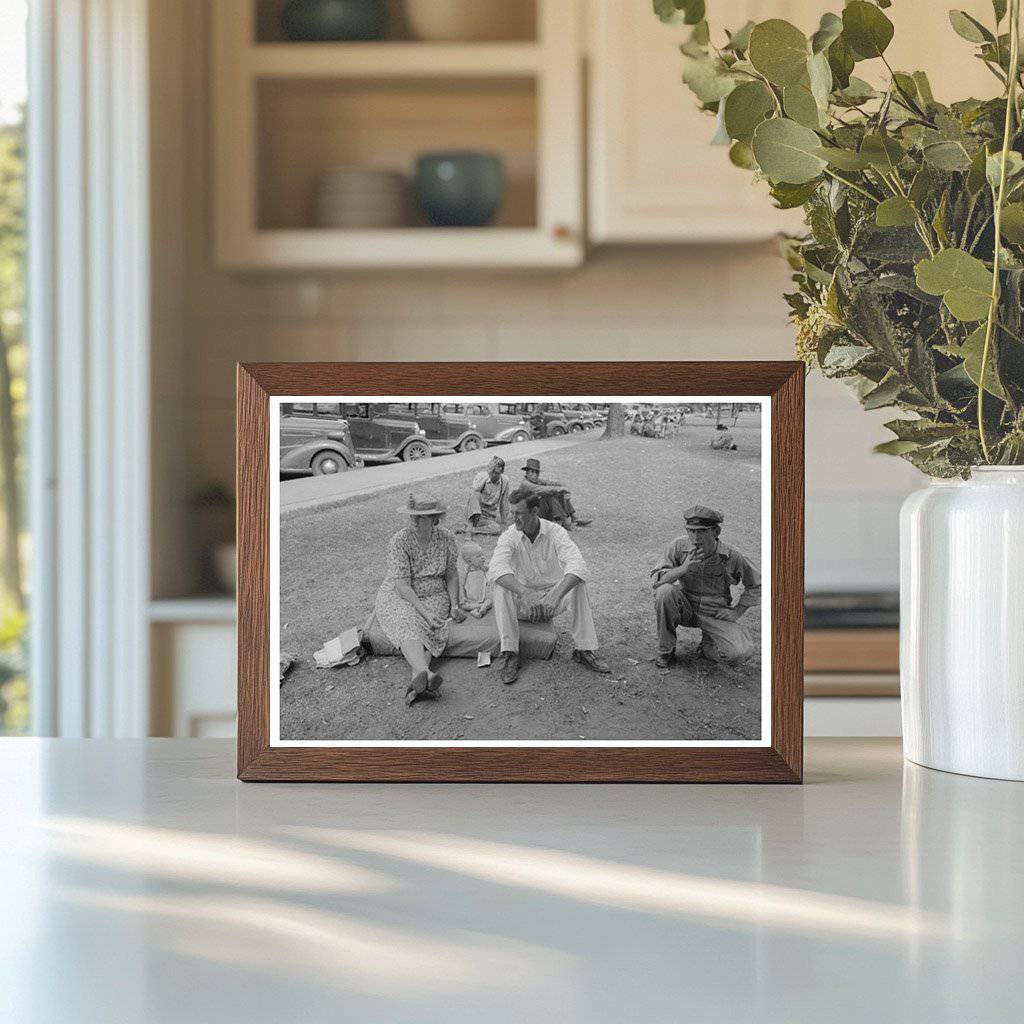 Farm People on Automobile Cushion Tahlequah Oklahoma 1939