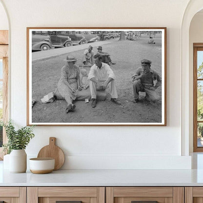 Farm People on Automobile Cushion Tahlequah Oklahoma 1939