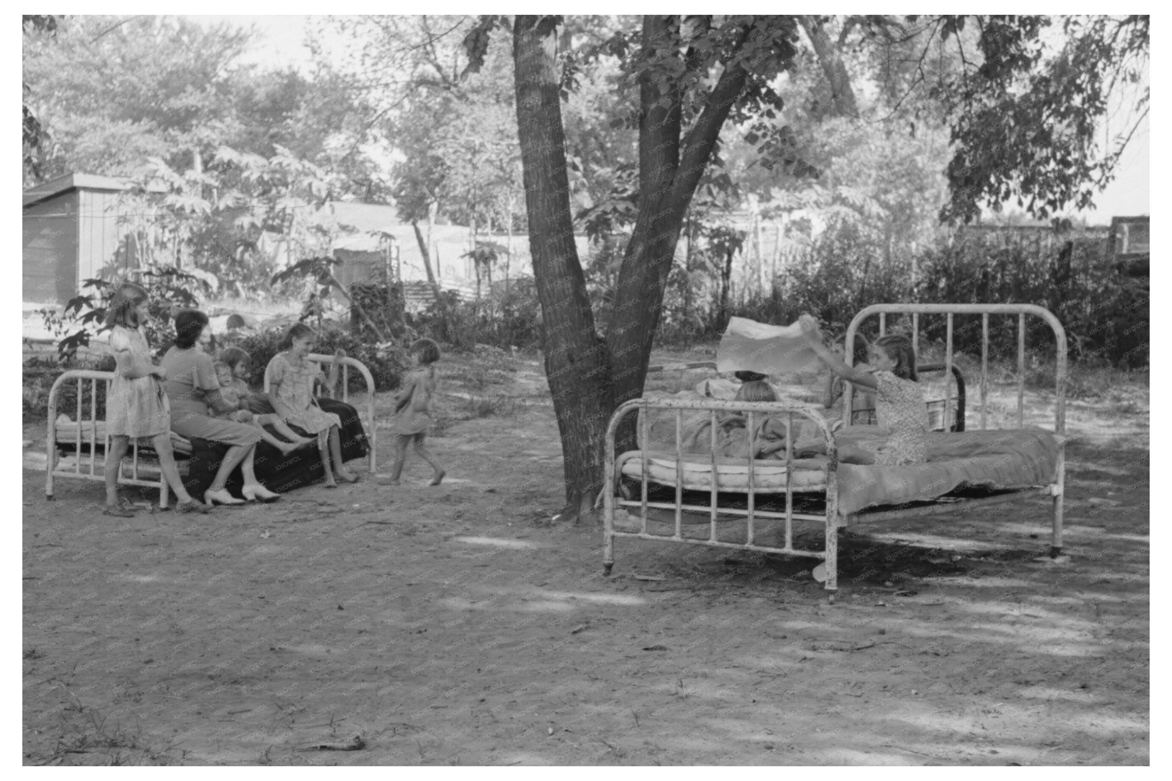 Backyard Beds in Oklahoma City Camp July 1939