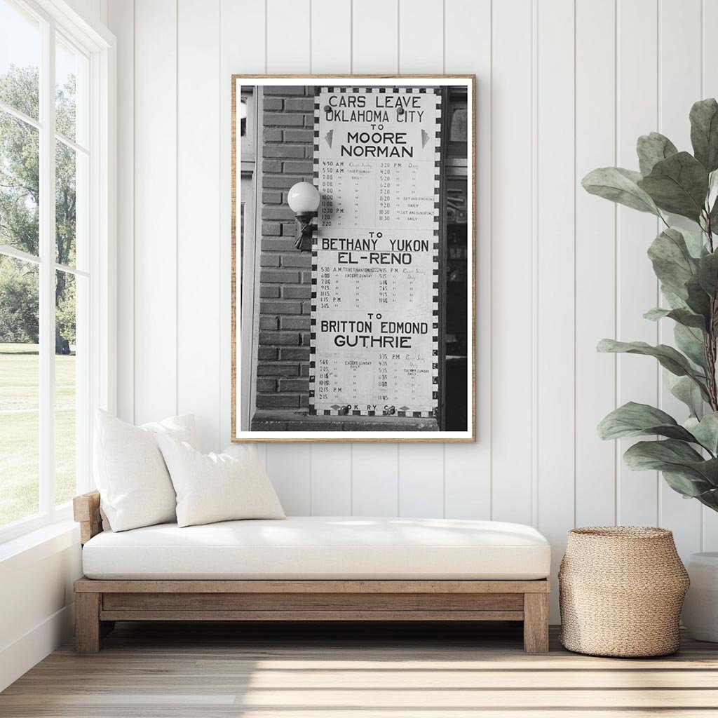 Oklahoma City Interurban Terminal Timetable July 1939