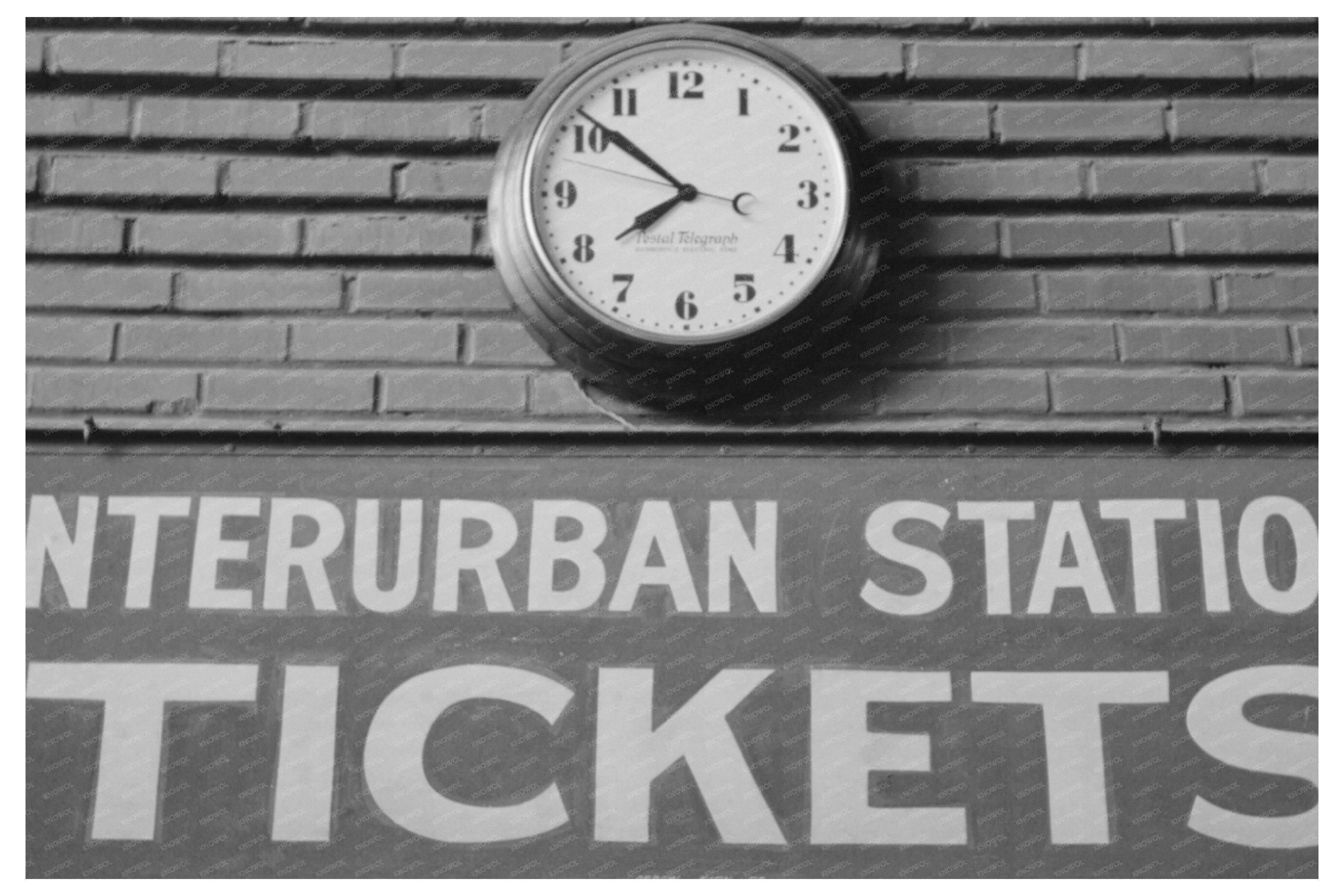 Oklahoma City Interurban Terminal Sign July 1939