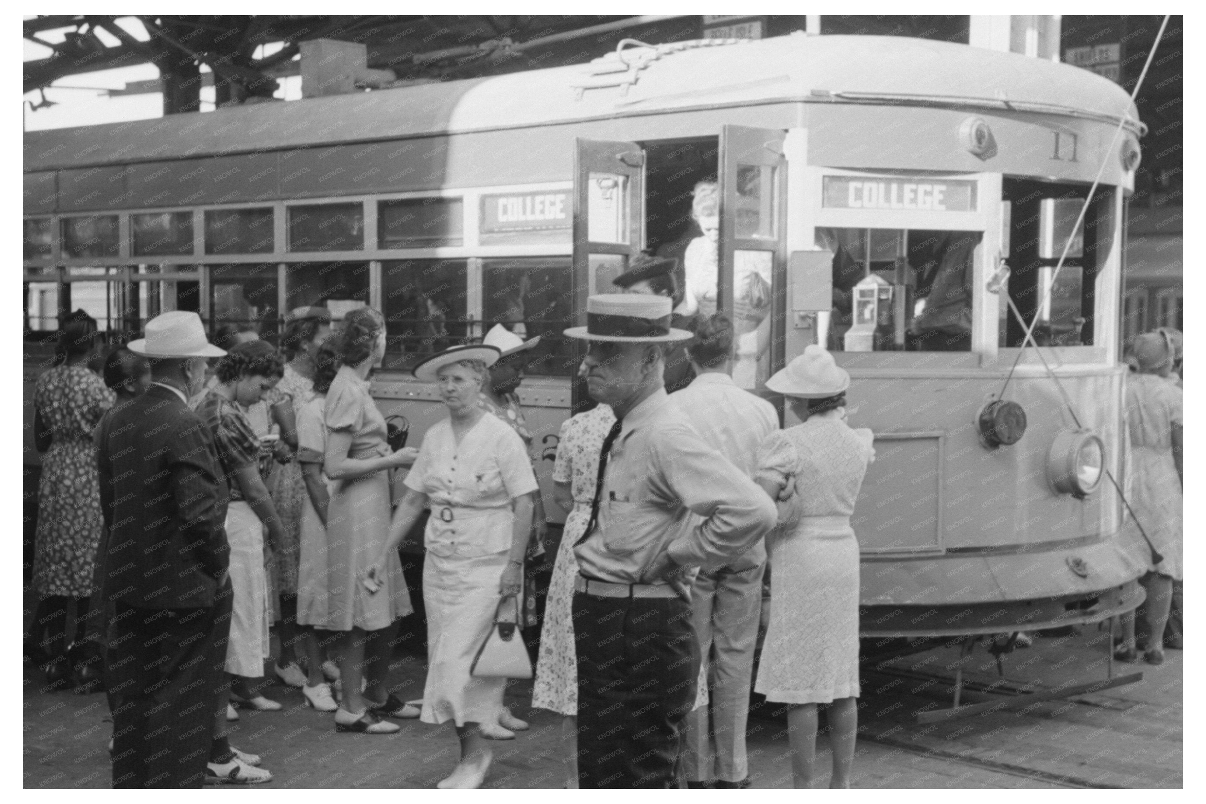 Oklahoma City Streetcar Terminal Scene July 1939