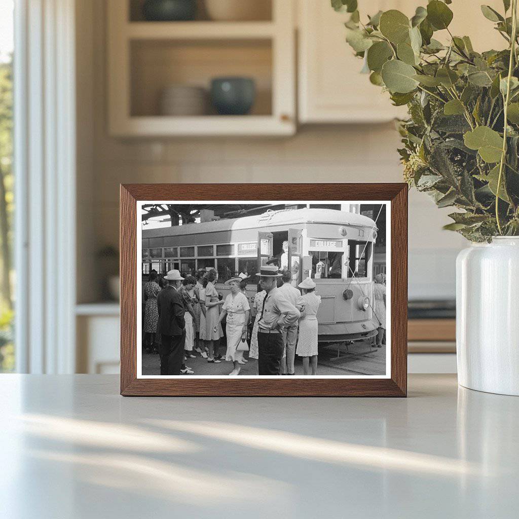 Oklahoma City Streetcar Terminal Scene July 1939