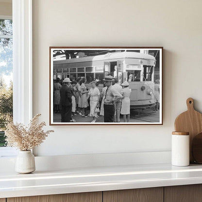 Oklahoma City Streetcar Terminal Scene July 1939