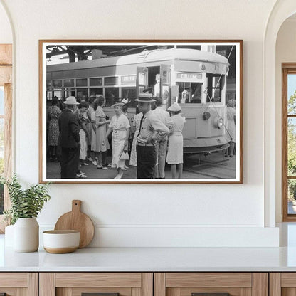 Oklahoma City Streetcar Terminal Scene July 1939