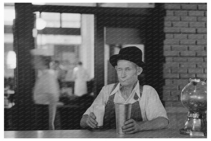 Man Drinking Malted Milk at Oklahoma City Terminal 1939