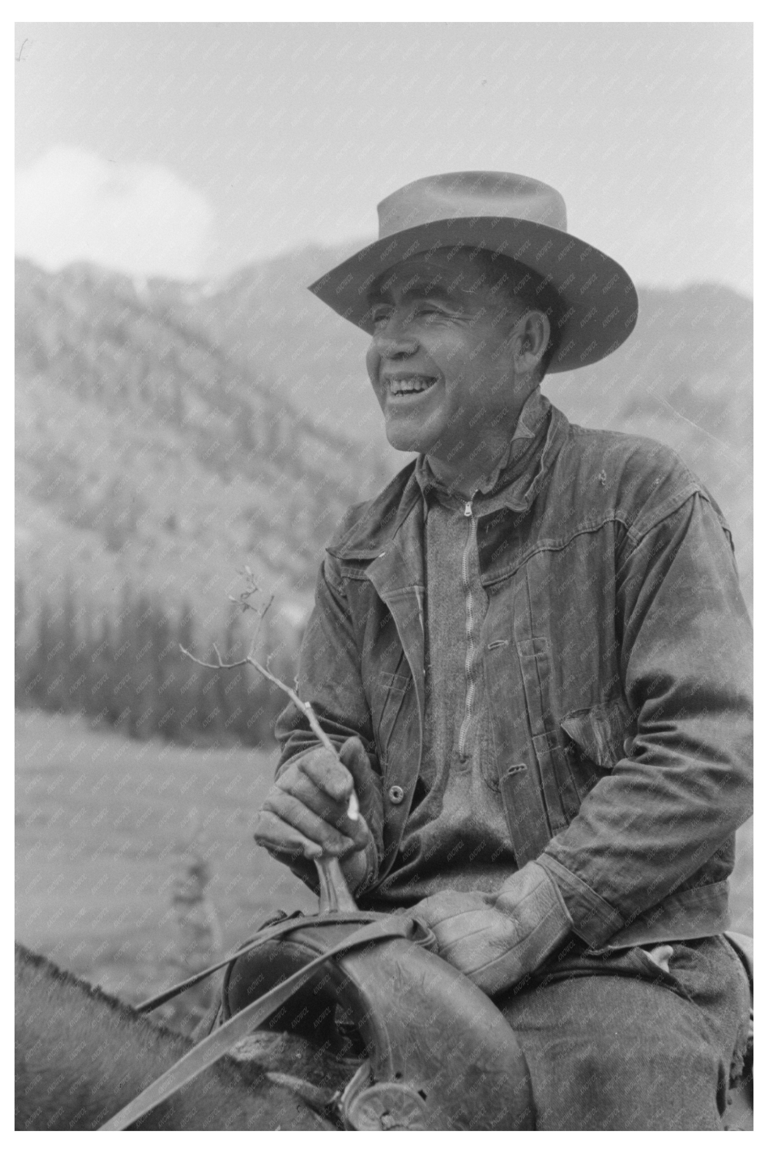 Sheepherder in Colorado August 1939 Vintage Photo