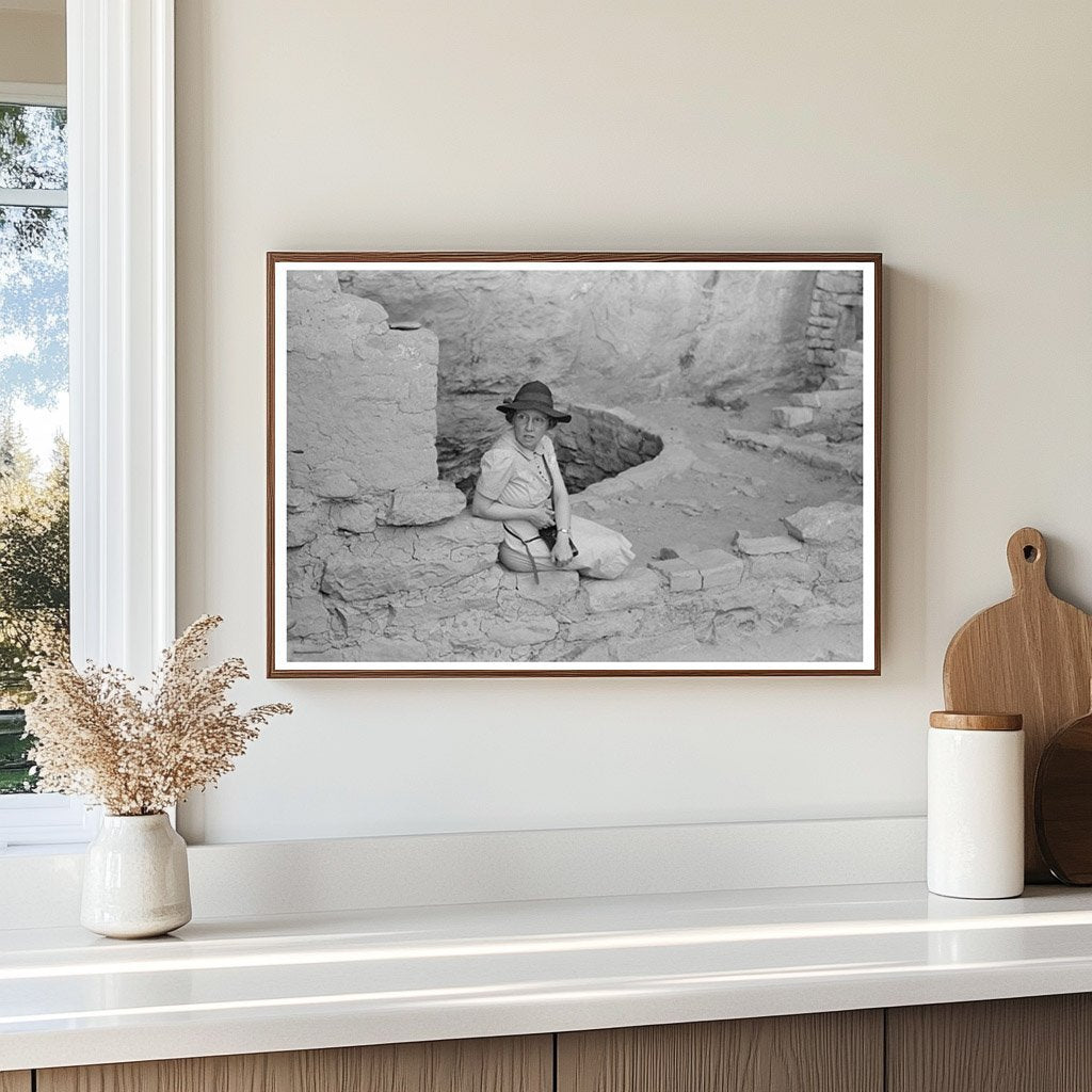 Tourists Explore Cliff Dwellings in Mesa Verde 1939