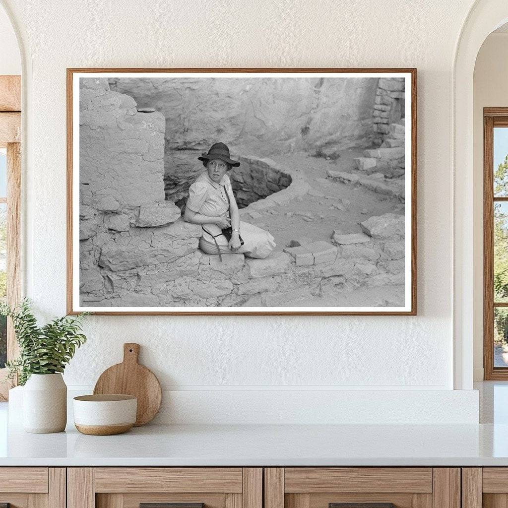 Tourists Explore Cliff Dwellings in Mesa Verde 1939