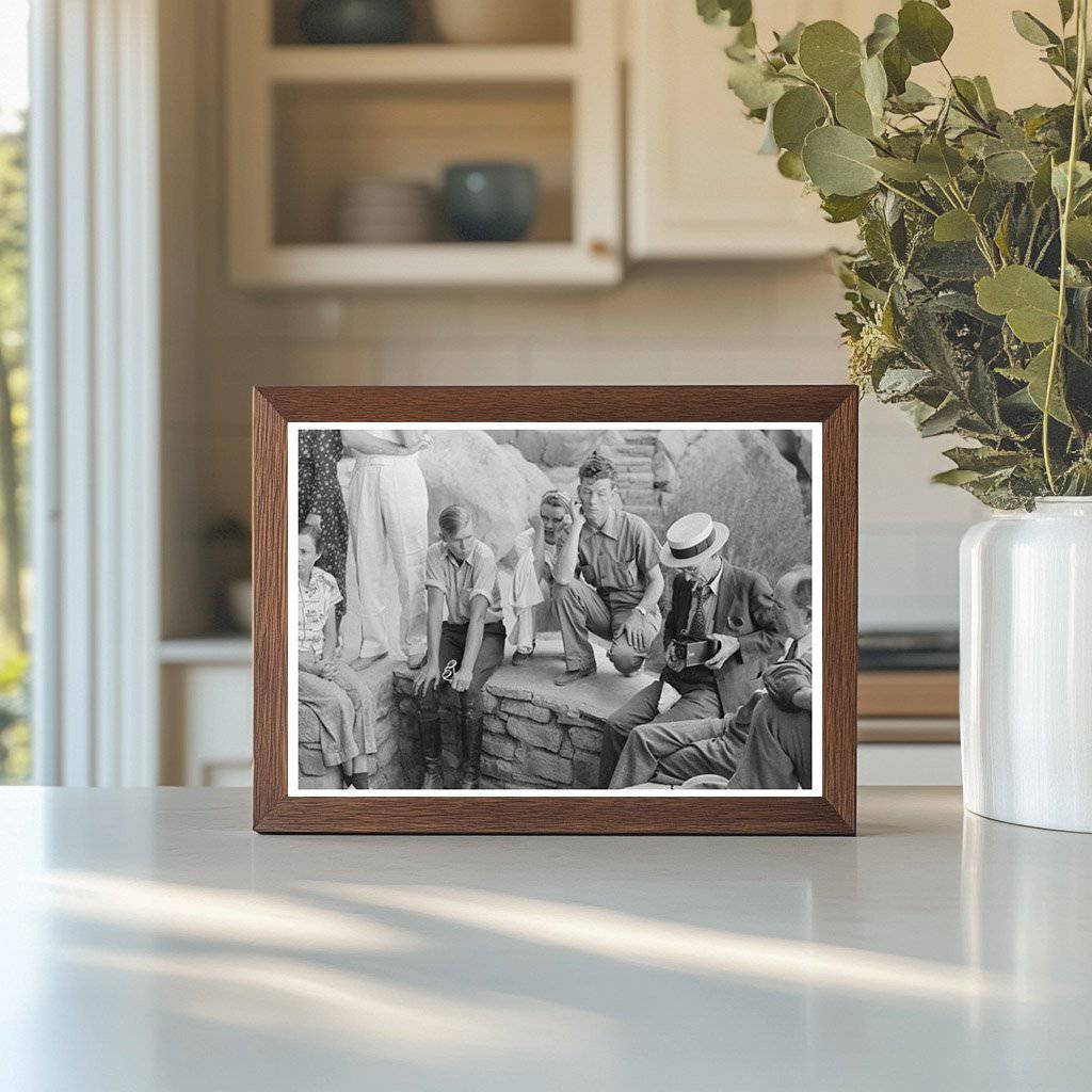 Tourists Explore Mesa Verde Cliff Dwellings August 1939