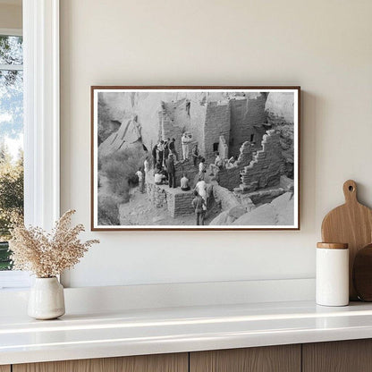 Mesa Verde Cliff Dwellings Tourists August 1939