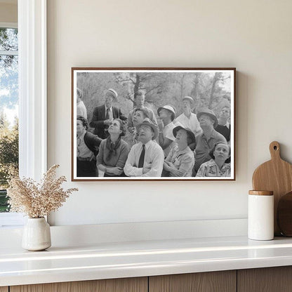 Tourists at Mesa Verde with Indian Hieroglyphics 1939