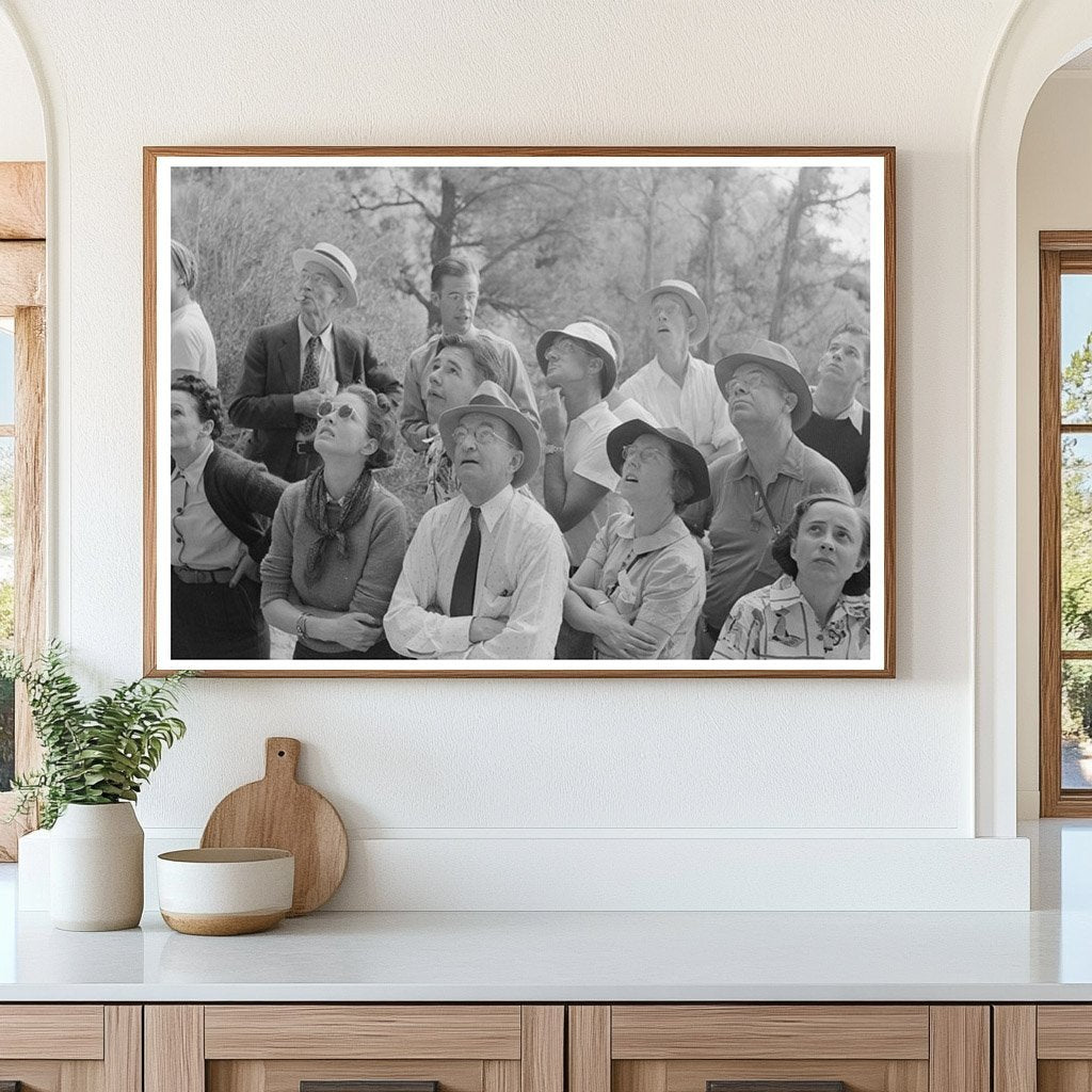 Tourists at Mesa Verde with Indian Hieroglyphics 1939