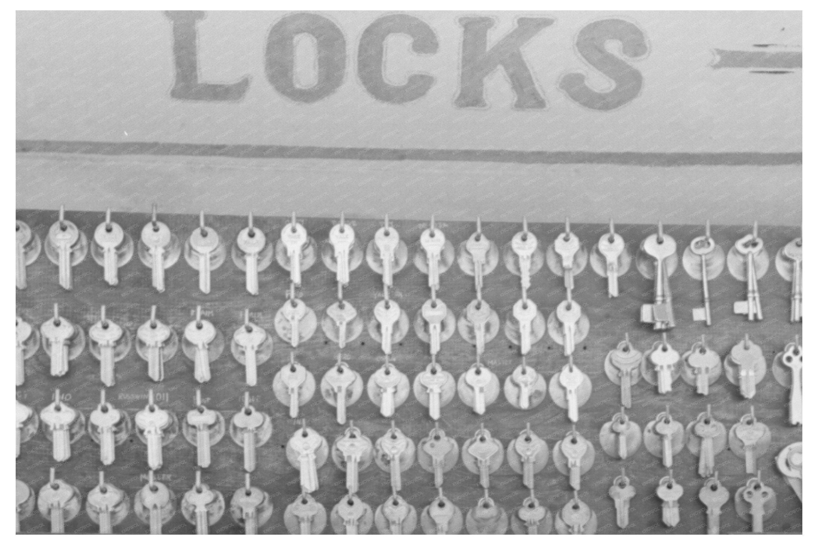 Vintage Keys of Itinerant Locksmith Saint Johns Arizona 1939