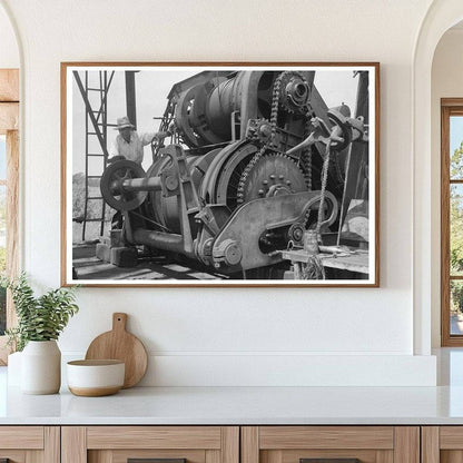 Cable Tool Drilling Rig at Oil Well Saint Louis Oklahoma 1939