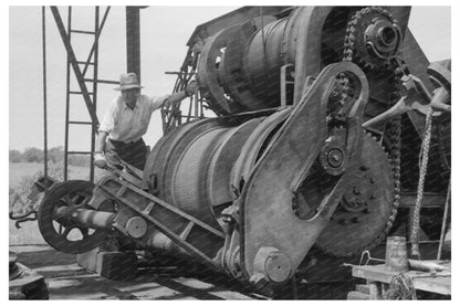 Cable Tool Drilling Equipment at Oklahoma Oil Well 1939