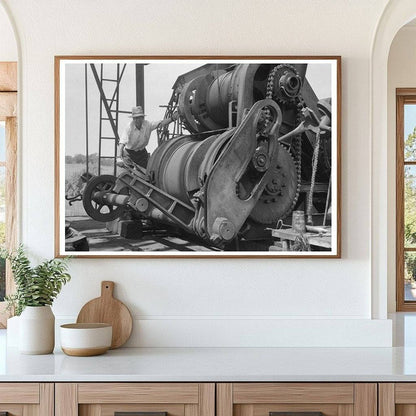 Cable Tool Drilling Equipment at Oklahoma Oil Well 1939