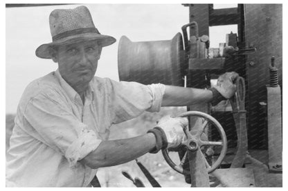 Cable Tool Driller in Seminole Oil Field Oklahoma 1939