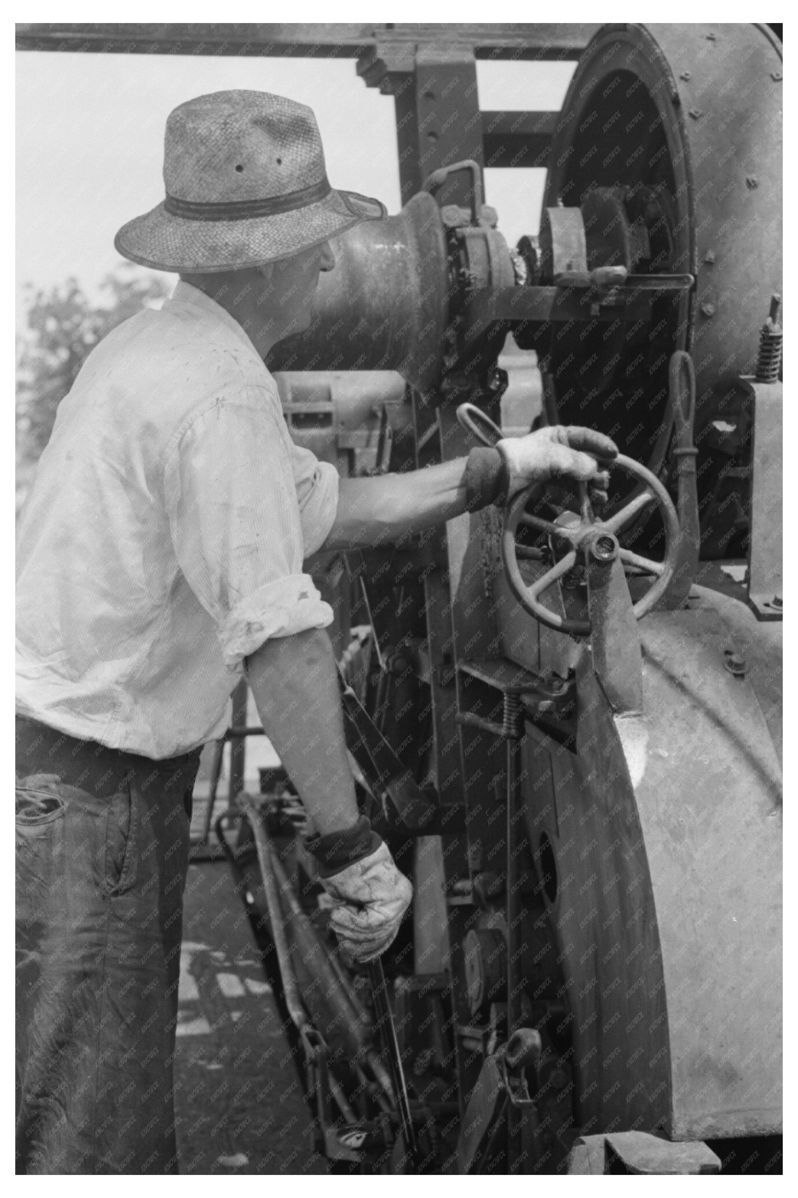 Cable Tool Driller in Oklahoma Oil Field August 1939