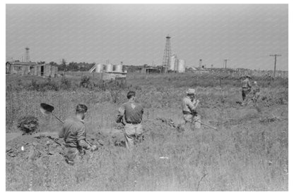 Ditch Digging Gang Seminole Oil Field Oklahoma 1939