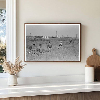 Ditch Digging Gang Seminole Oil Field Oklahoma 1939