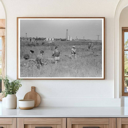 Ditch Digging Gang Seminole Oil Field Oklahoma 1939